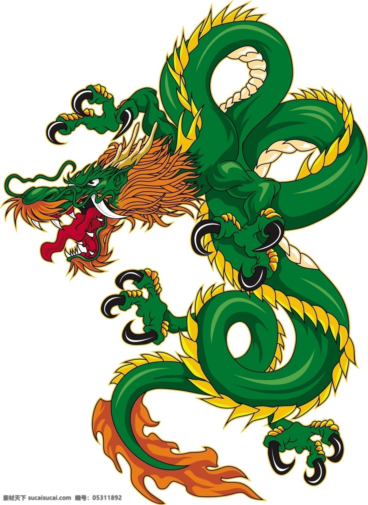 巨龙 飞龙 纹身 中国龙 纹身图案 龙 龙纹身 神物 神话 传说 龙腾 猛兽 吉祥 图腾 纹样 花边 矢量