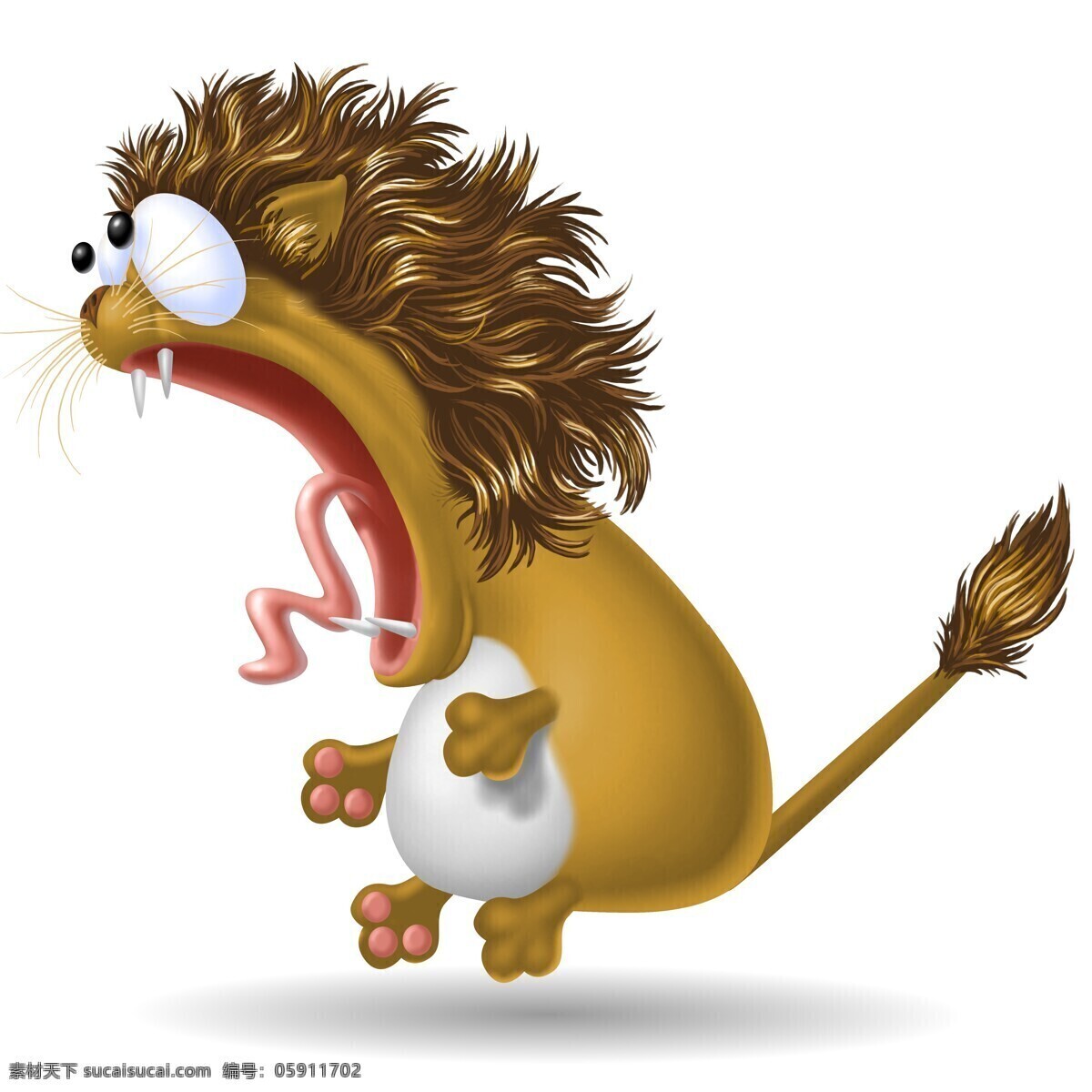 夸张 表情 3d 狮子 做 惊讶 动物 3d卡通动物 陆地动物 生物世界 卡通动物