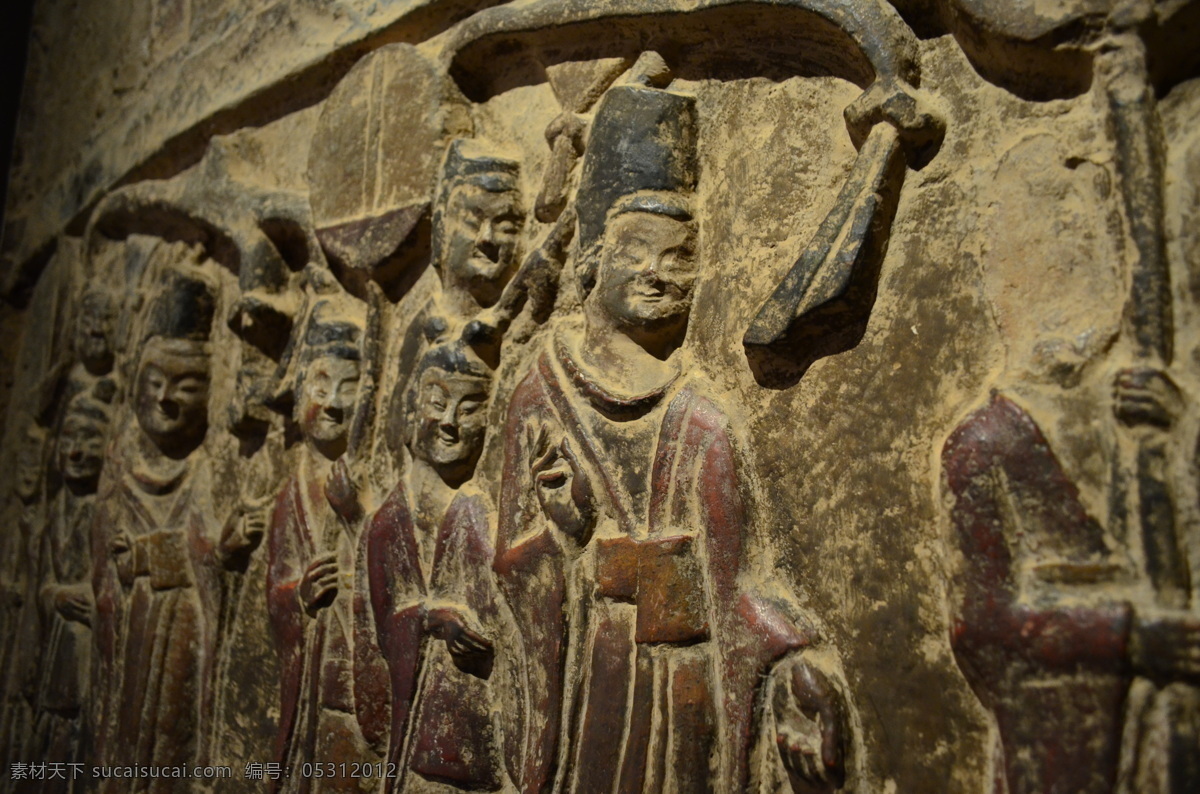 石雕 博物馆 文物 石刻 唐代文物 旅游摄影 国内旅游 黑色