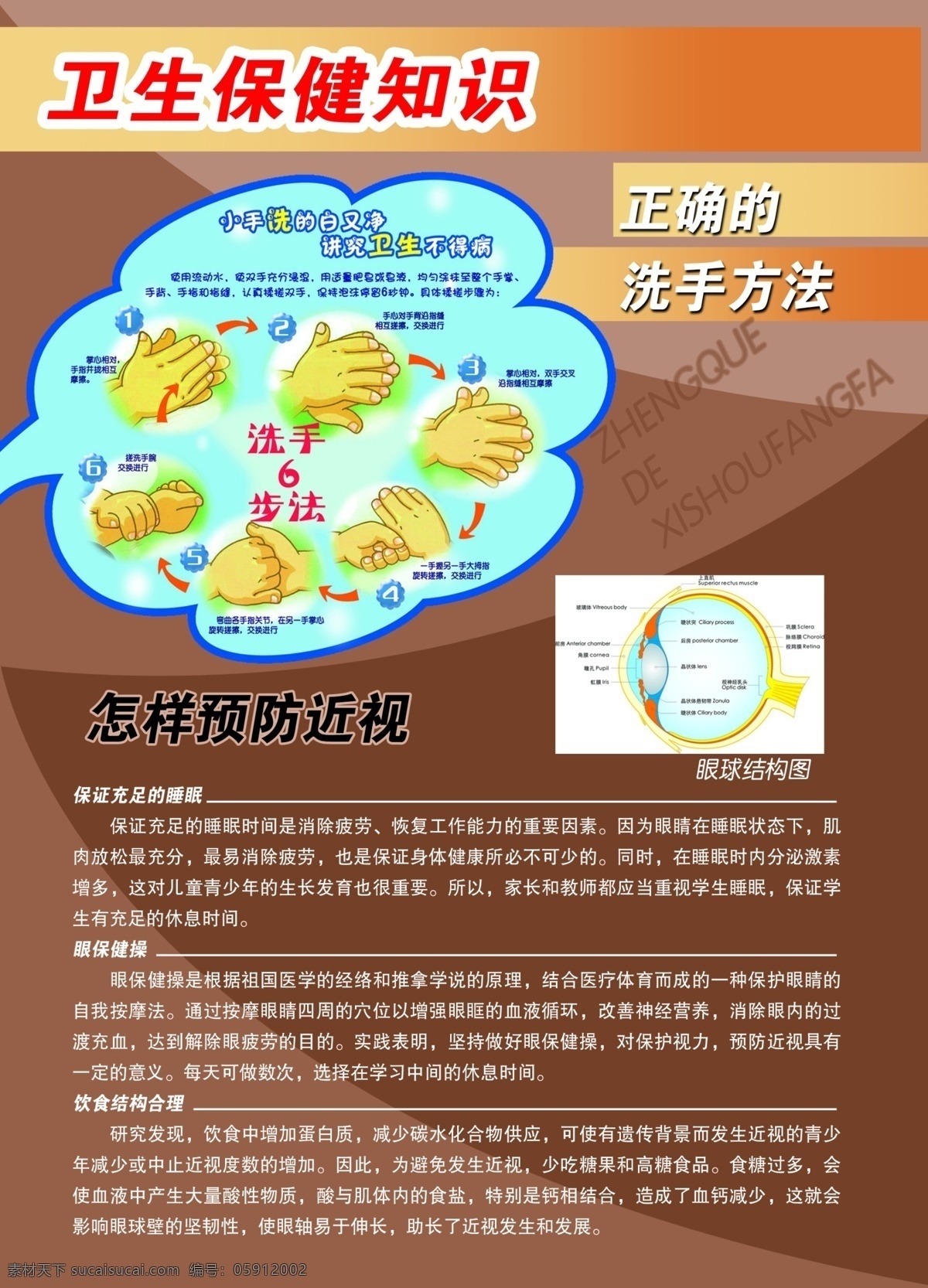 卫生保健知识 卫生保健 医院 预防疾病 近视眼 卫生室 保健室 洗手方法 清洁 眼睛 手 分层图片 分层 源文件