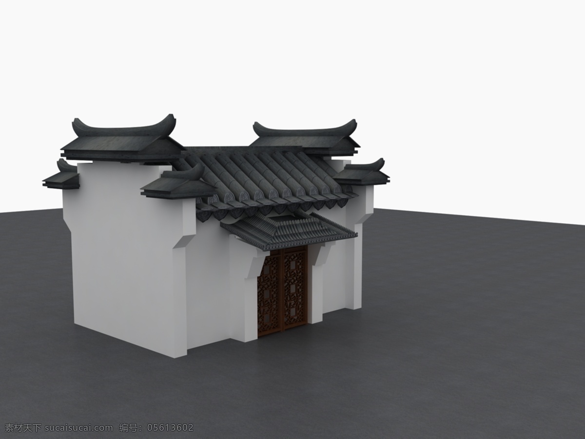 中式小屋 中式 小屋 古典 传统 寺庙 3d设计 3d作品