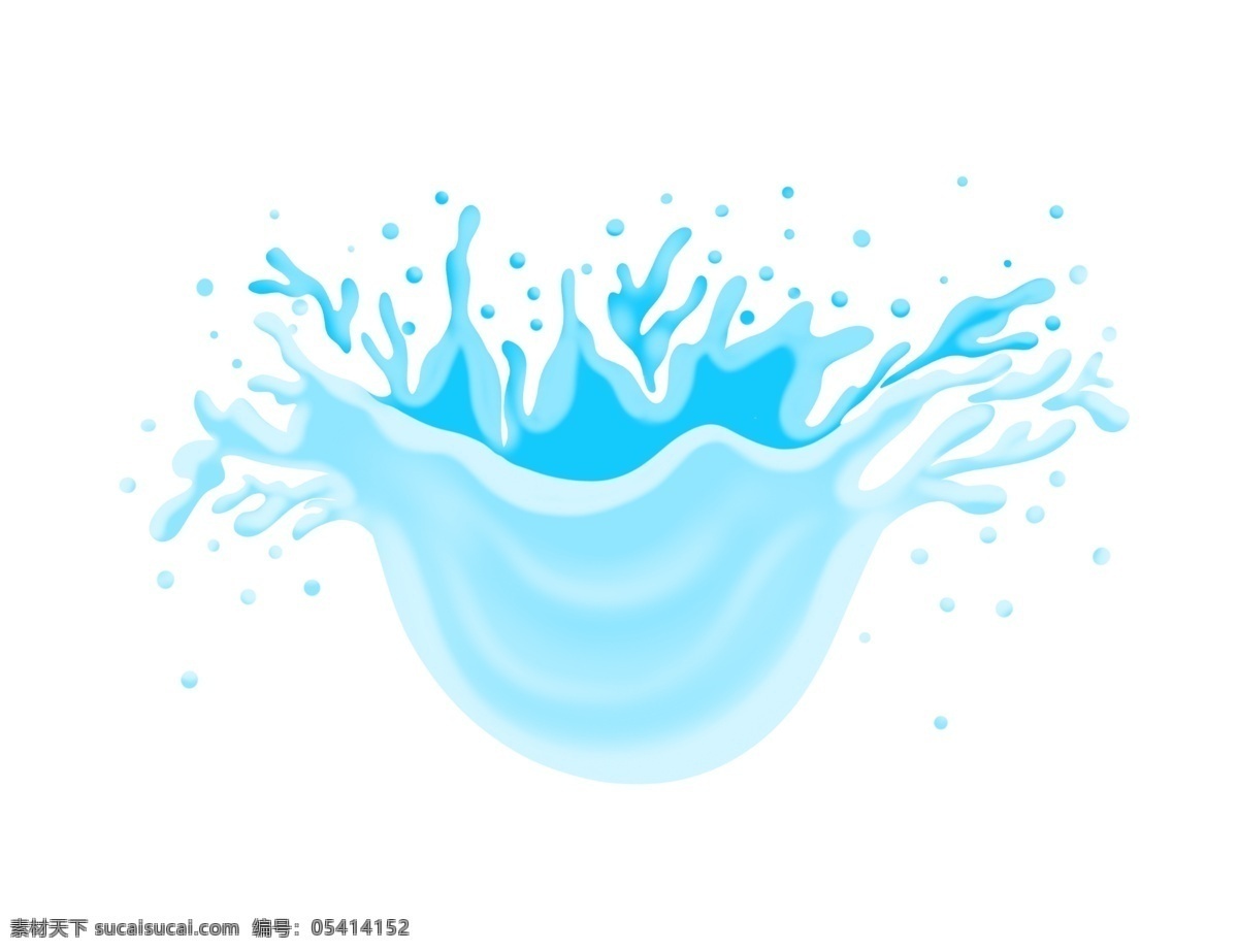 溅 浅蓝色 液体 溅起的水花 浅蓝色液体 飞溅的液体 卡通水花 装饰插画 漂亮的水花 创意