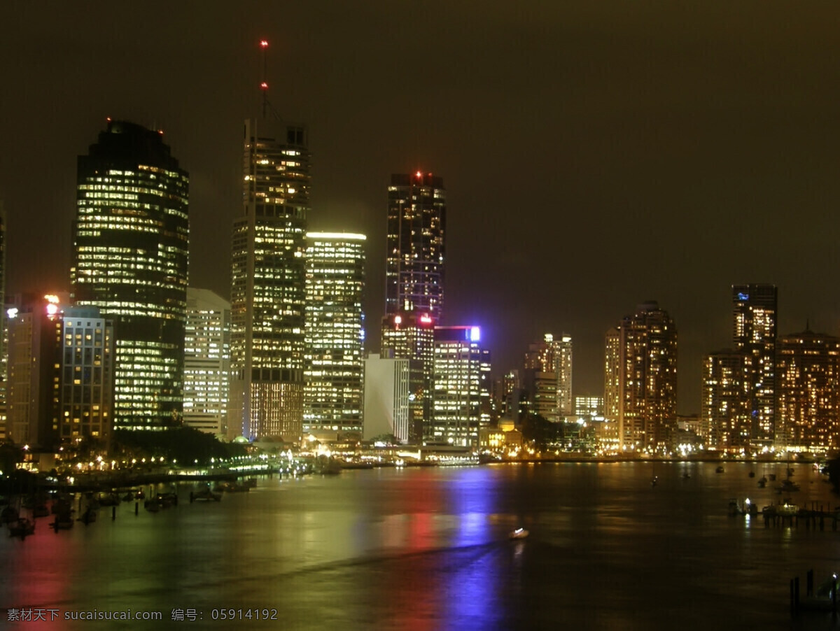 水边城市夜景 城市夜景 城市景观 城市 建筑 风景 高楼大厦 景观 立交桥 国外 河边 自然景观 建筑景观 摄影图库