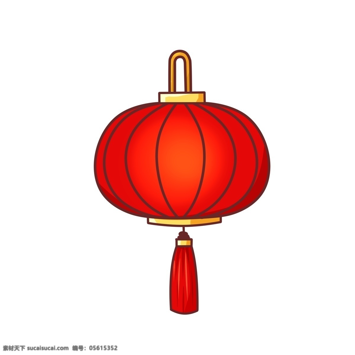 手绘 卡通 中国 传统 春节 新春 红灯笼 元素 红色 喜庆 灯笼 2019 猪年 简约 新年 元旦 红