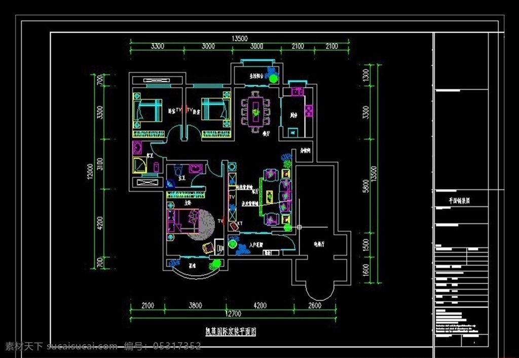 遵义 凯莱 国际 家装 平面图 i 户型 凯莱国际 i户型 室内 dwg