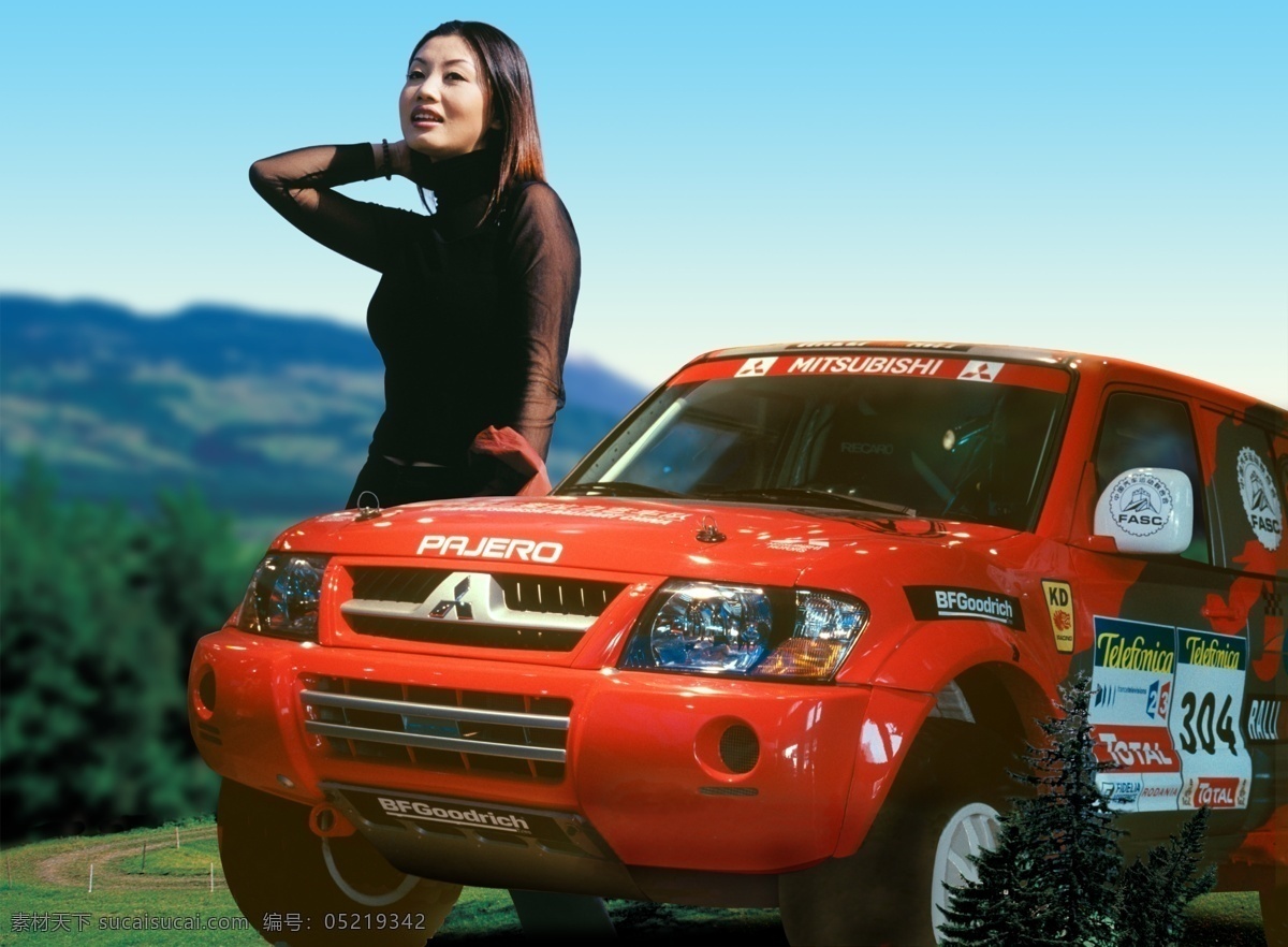 香车美女 分层 背景 画册 美女 平面模板 其他模板 人物 源文件库 豪华吉普车 海报背景图