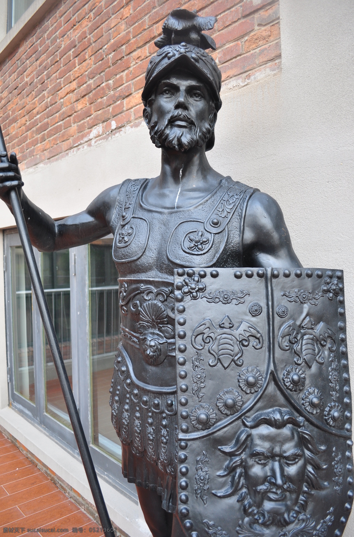 雕塑 盾牌 建筑园林 箭牌 欧式 形象 欧式雕塑形象 古代战士 古代士兵 家居装饰素材