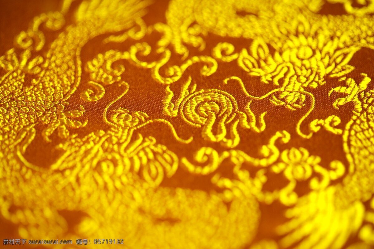 龙 纹 刺绣 龙纹刺绣 龙纹 金黄 传统文化 文化艺术