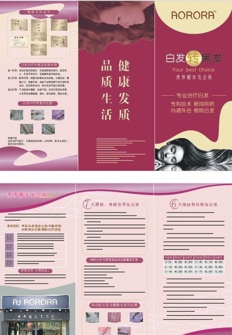 国家专利 品质 生活 健康 发质 白发 黑发 养发 会所 专业 治疗 根除 画册设计 矢量