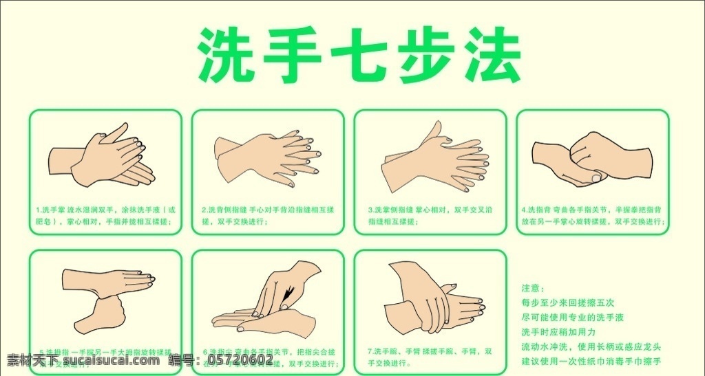 七步洗手法 七 步 洗手 七步洗手 洗手七步 矢量 标志图标 公共标识标志