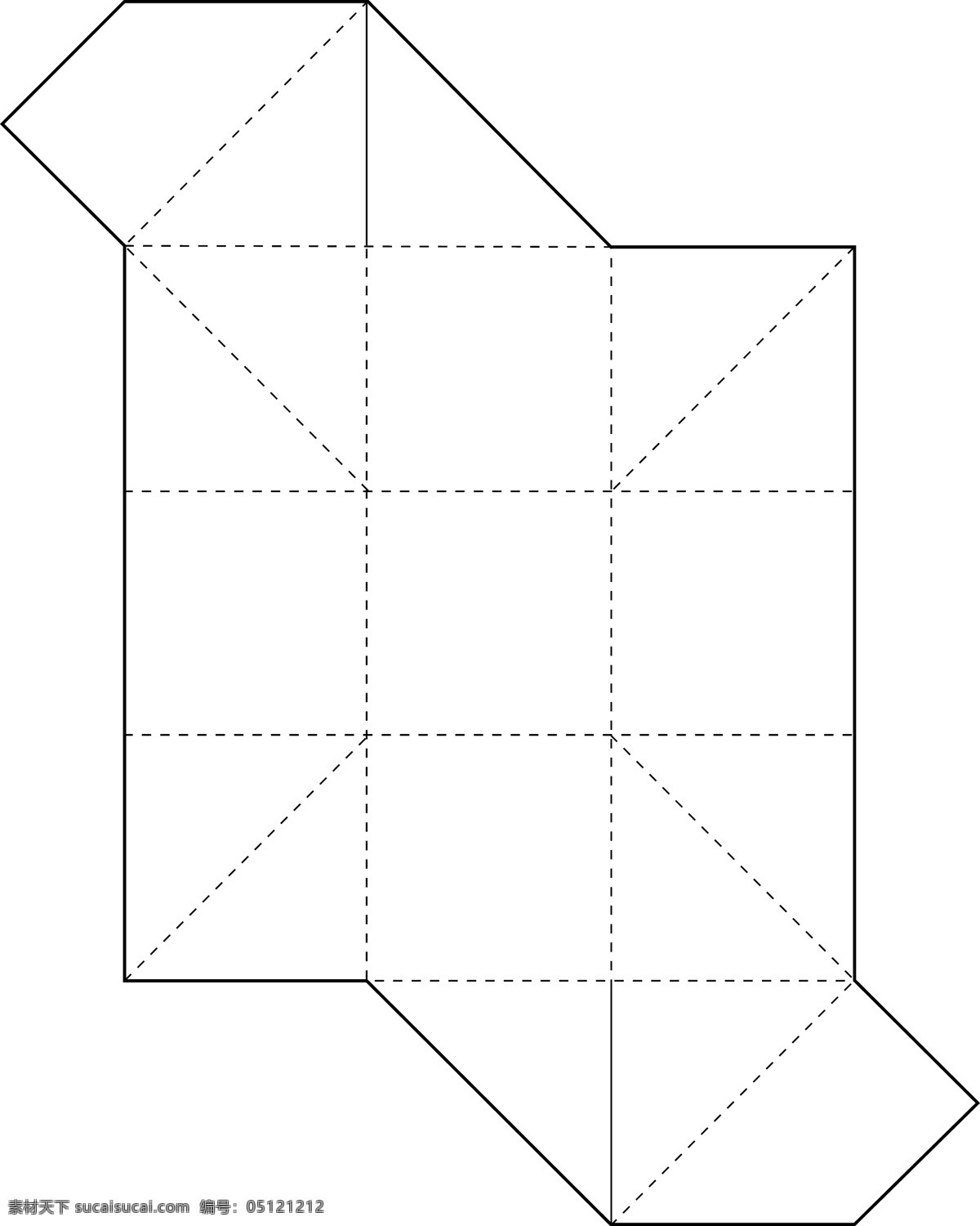 包装盒 展开 矢量图 盒子 外包装 矢量 纸盒折叠图