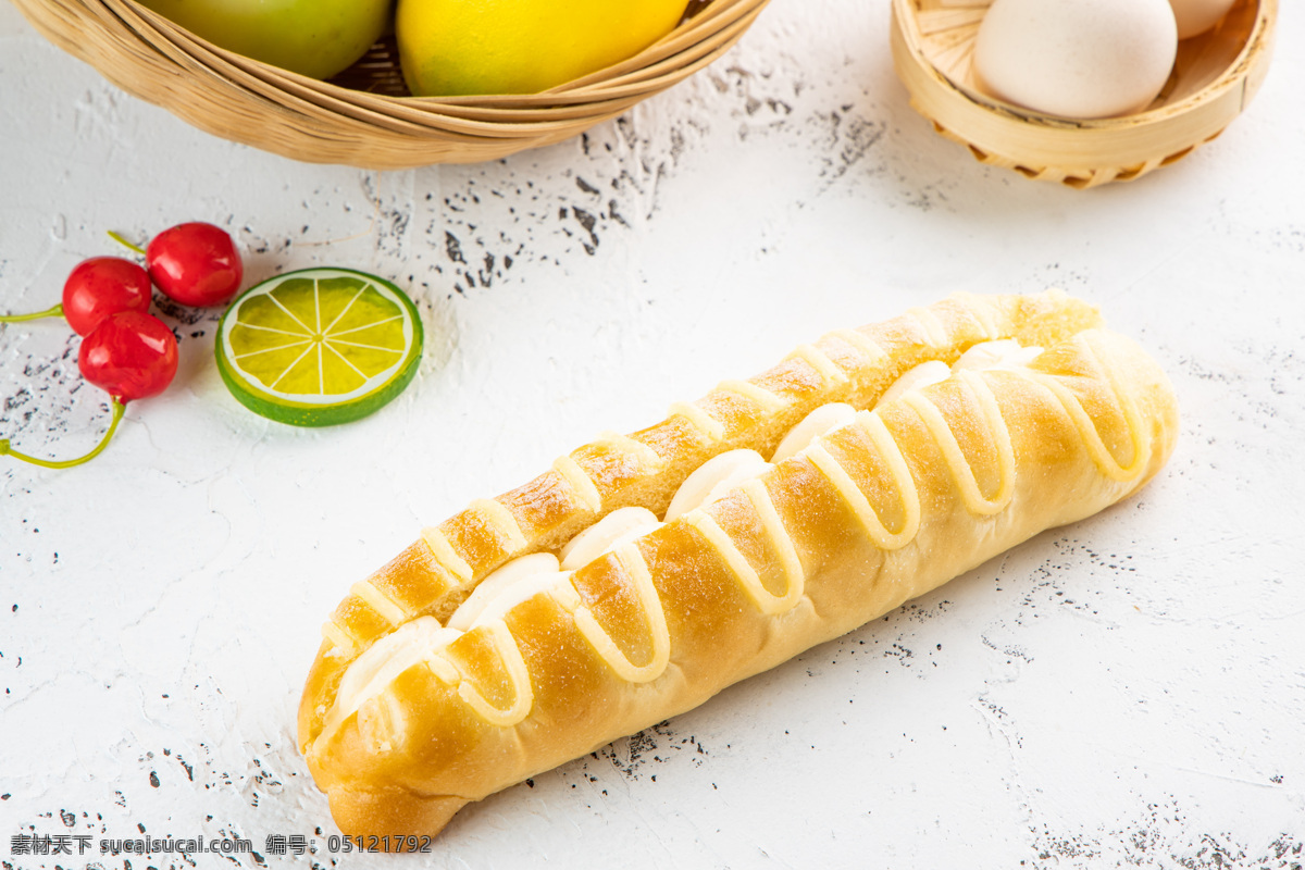 棚拍面包 面包 甜品 小吃 美味 美食 奶油奶酪 特写 竹篮 鸡蛋 柠檬 水果 芒果 餐饮美食 传统美食