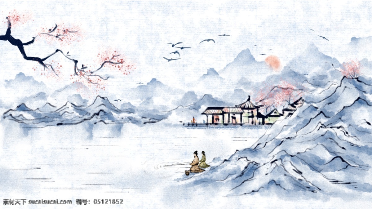 传统 山水 水墨画 中国风 山水画 绘画 风景 植物 水彩画 装饰画 室内 文化艺术 绘画书法
