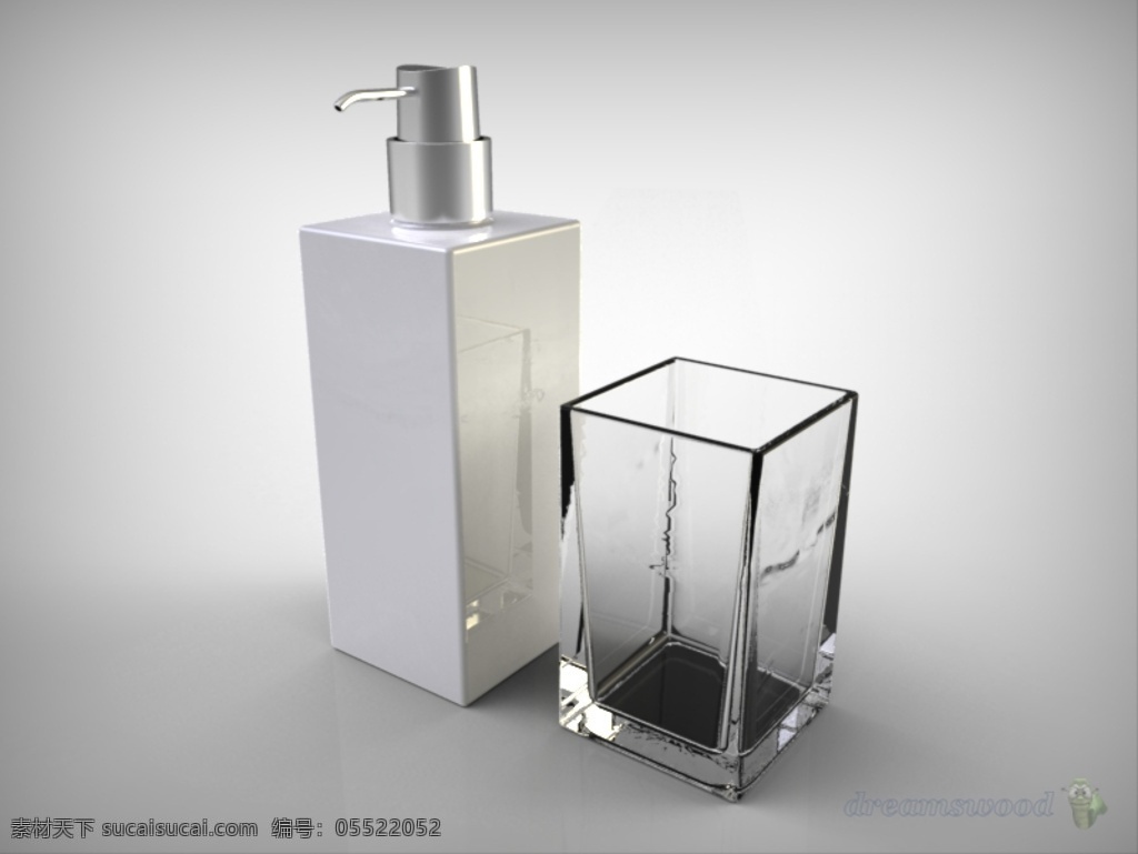 分配器 托盘 玻璃 3d模型素材 家具模型