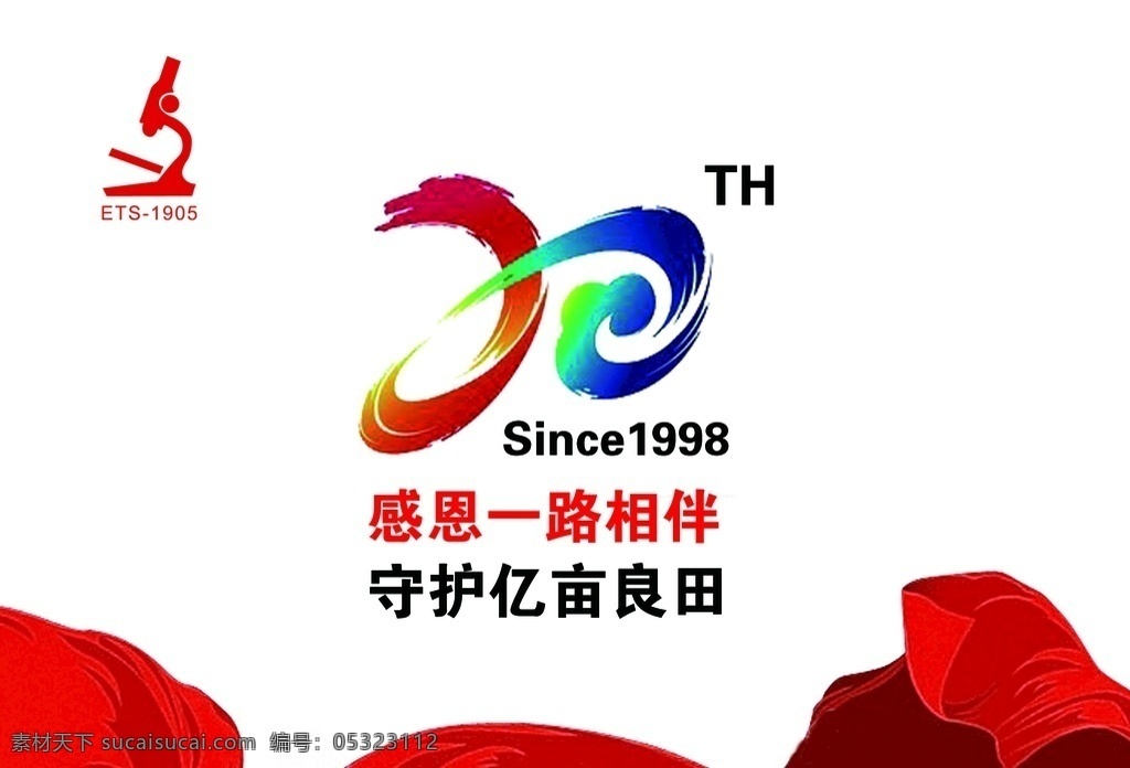 年庆典 生物科技 企业标志 广告语 飘带 版式设计 标志图标 公共标识标志