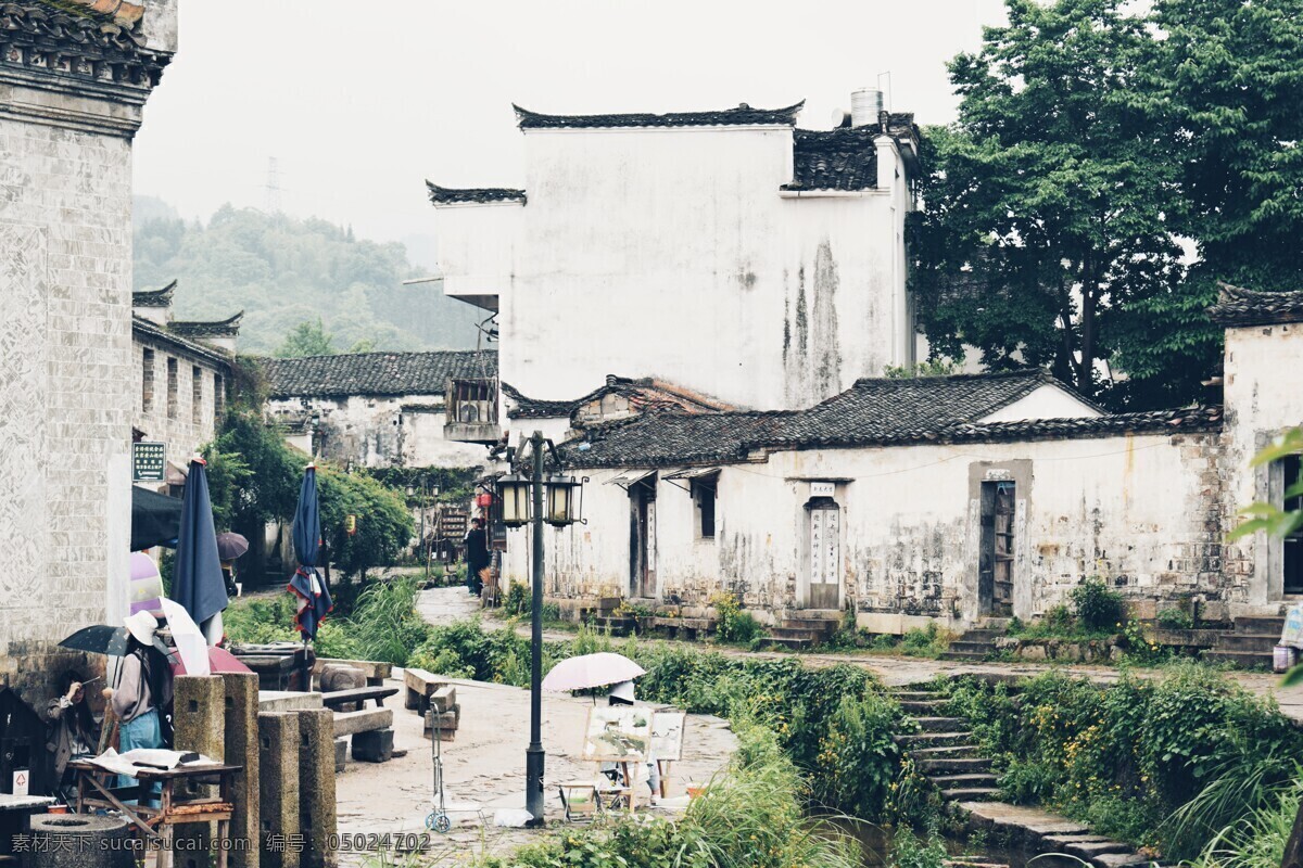 查济溪岸 徽州 宣城 泾县 查济 风景图 溪岸 旅行摄影 自然风景 徽派建筑 白墙黑瓦 粉墙黛瓦 建筑园林 建筑摄影