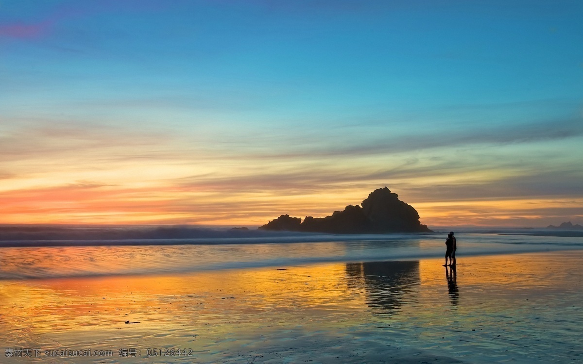 海边风景 海浪 海滩 礁石 蓝天 沙滩 山水风景 风景图片 自然风景 晚霞 自然景观 psd源文件