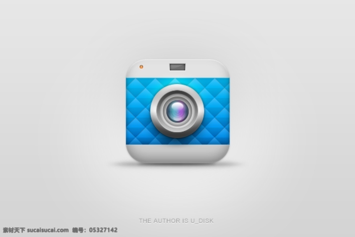 蓝色 相机 图标 app图标 ui素材 摄影图标 相机图标 手机 app