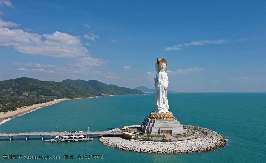 南海 亿 观世音 菩萨 观音菩萨 观世音菩萨 海南 三亚 大海 佛像 南海观音 旅游摄影 国内旅游 源文件 自然景观 自然风景