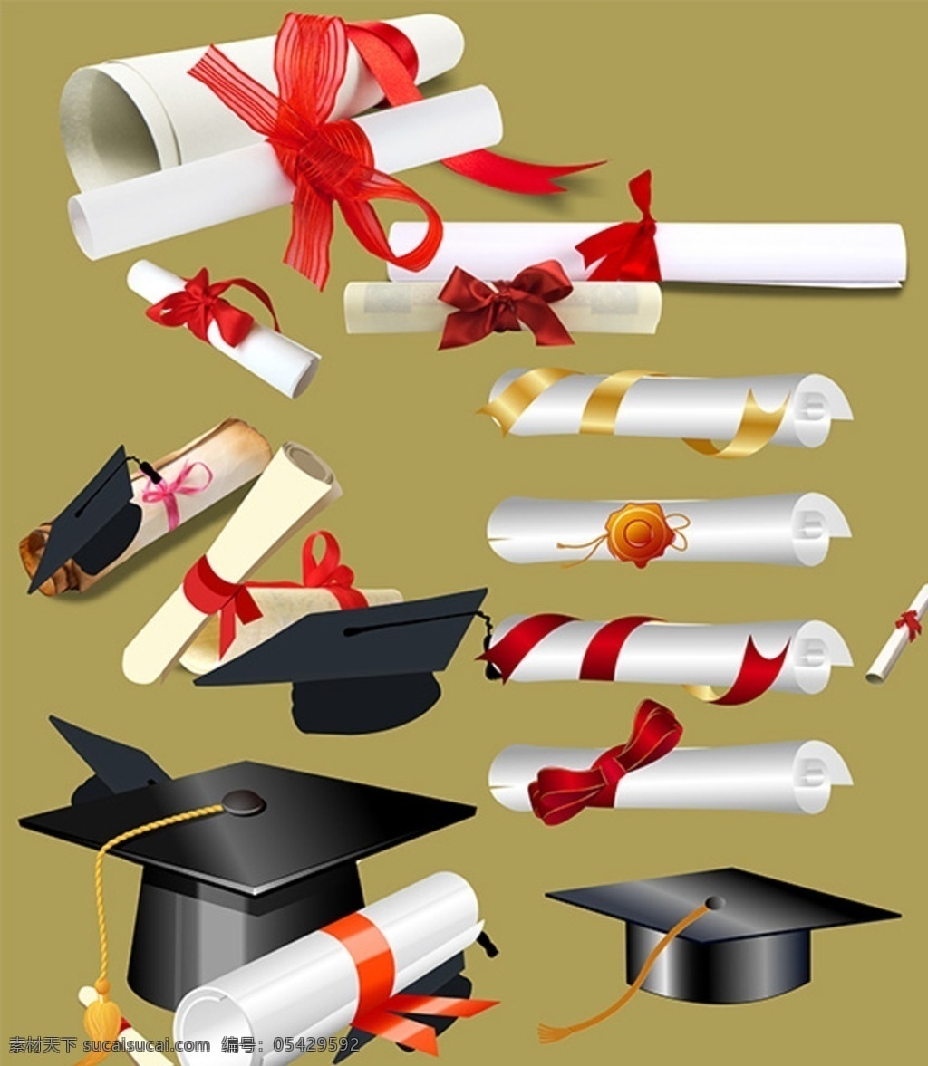 证书素材 大学 学位 学位证书 学位证 证书 毕业证书 大学毕业证书 帽子 学士帽 博士帽 psd分成 psd素材 生活百科 学习用品