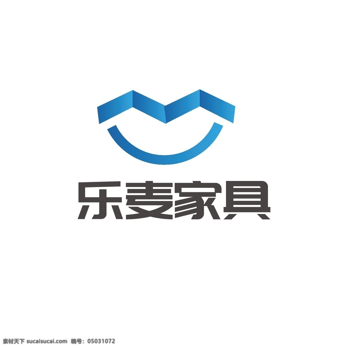 家具行业 logo 家居 家具 笑脸 简约 自然 微笑 字母m 木质