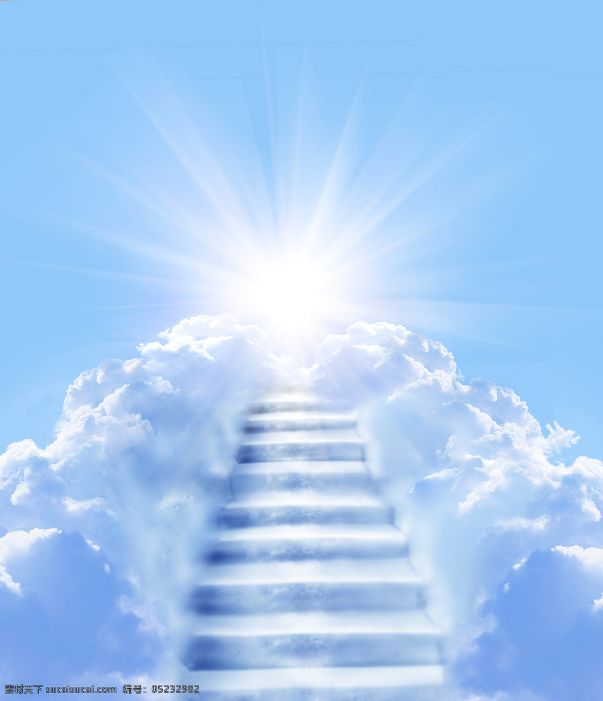 通向 天堂 阶梯 蓝天白云 天空 蓝天 白云 云彩 云朵 楼梯 台阶 天堂之路 云层 阳光 光线 高清图片 天空图片 风景图片