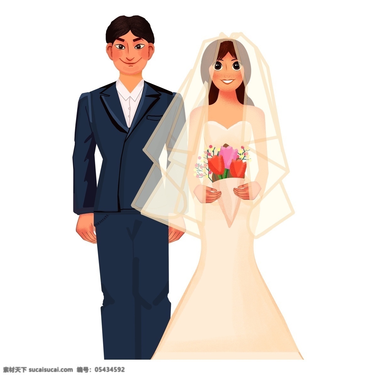 婚礼 新娘 新郎 人物 装饰 清新 可爱风 中国女孩 结婚元素 新娘新郎 免扣素材