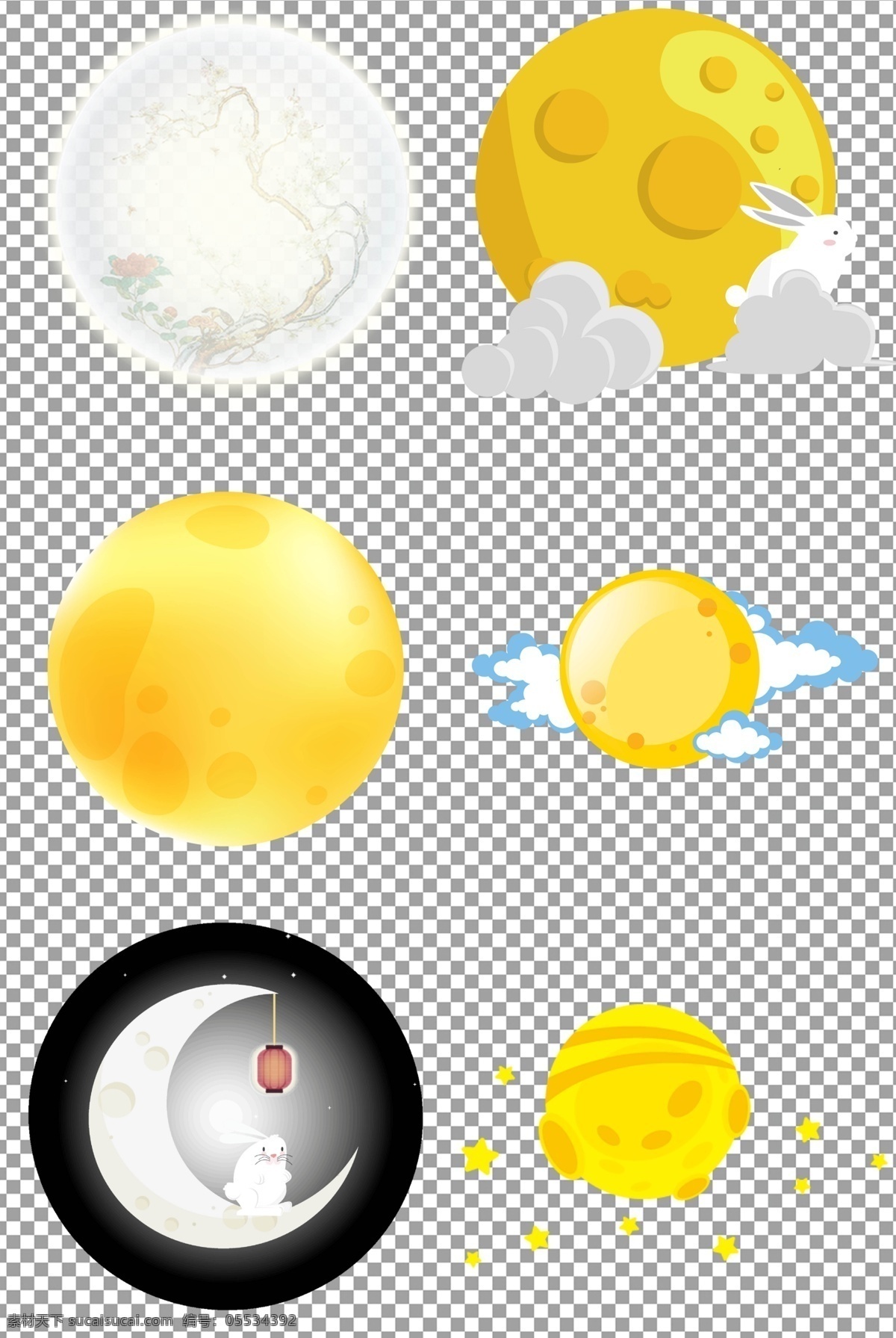 唯美月亮 朦胧 薄纱 月亮 手绘 卡通 唯美 圆月 免抠 无背景 免抠图 抠图 元素 透明 通道 png免抠图 分层