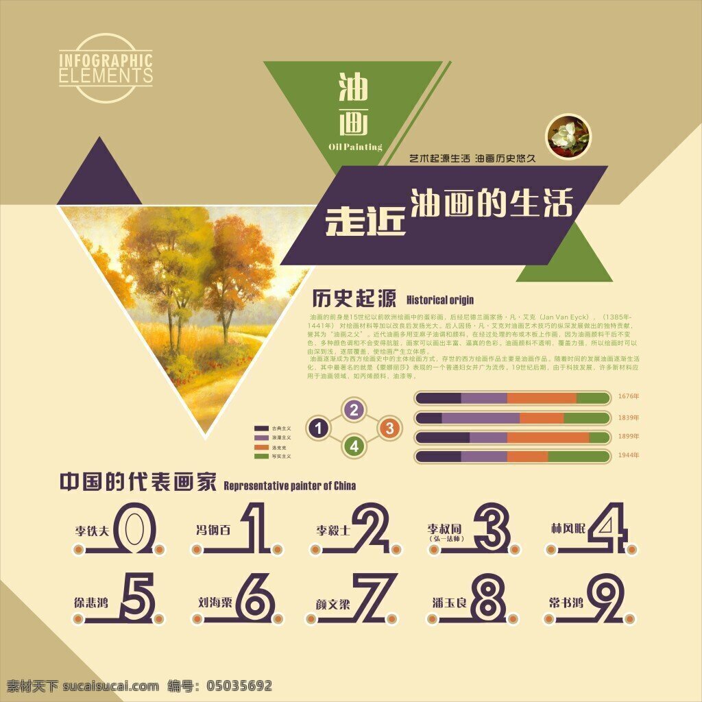 黄色 调 淡雅 海报 创意 数字 颜色 搭配 主题 鲜明 三角形 拼图 白色