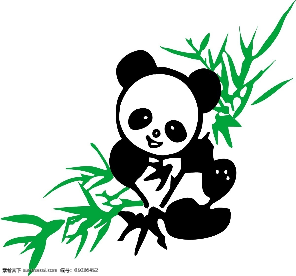 熊猫 矢量 可爱 四川 竹子 生物世界 野生动物