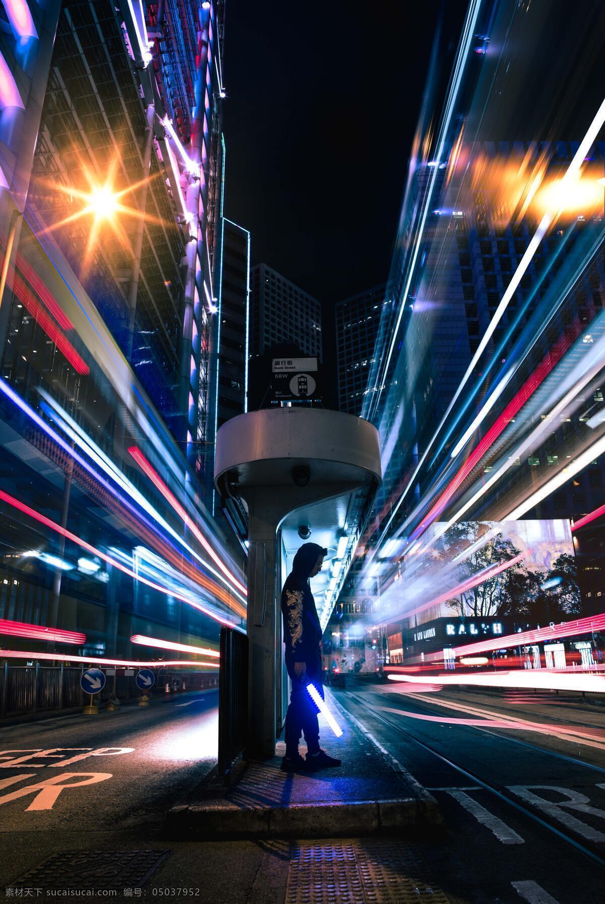 光速城市 光 光速 时尚 上海 速度 交通 马路 光线 车灯 城市 夜景 自然景观