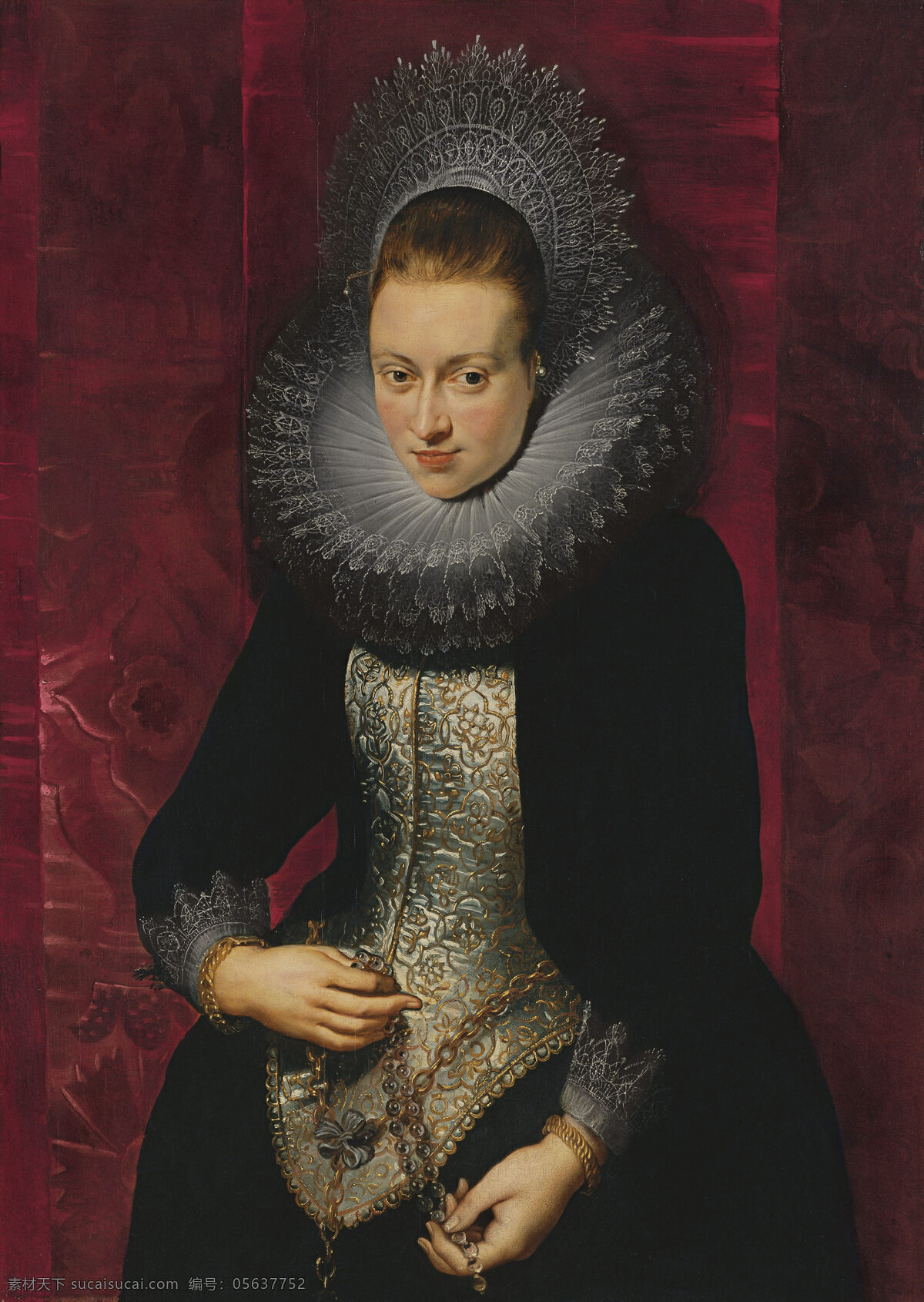 rubens 宫廷 人物 paul 德国 画家 彼得保罗 鲁本斯 peter rosary with woman young of portrait