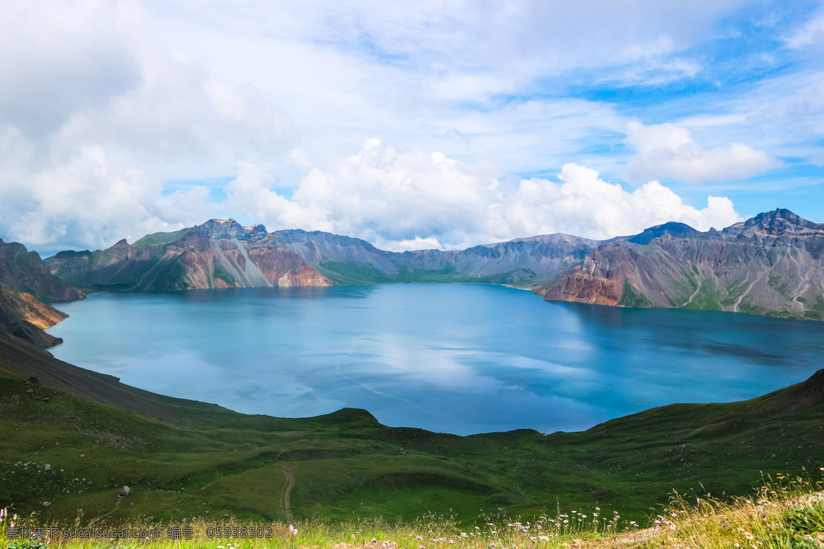 长白山天池 长白山 天池 湖泊 蓝天 自然 旅游摄影 自然风景