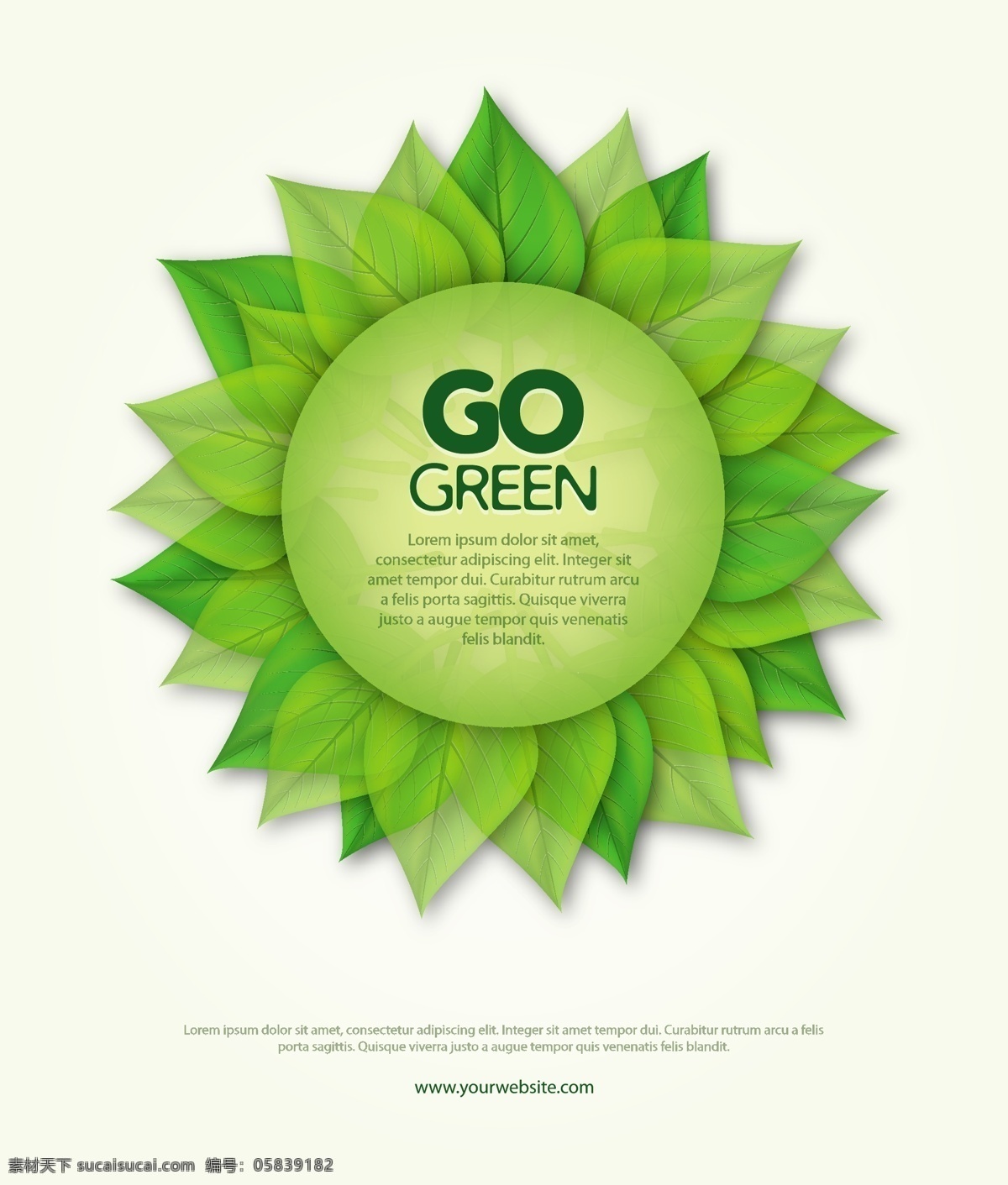 叶 生态 矢量 插画 界 包 插图 绿 免费 循环 病 媒 生物 载体 人工智能 ps 图象处理 软件 现代的 独特的 质量 新鲜的 圆 使用绿色食品 生态学 海报 矢量图