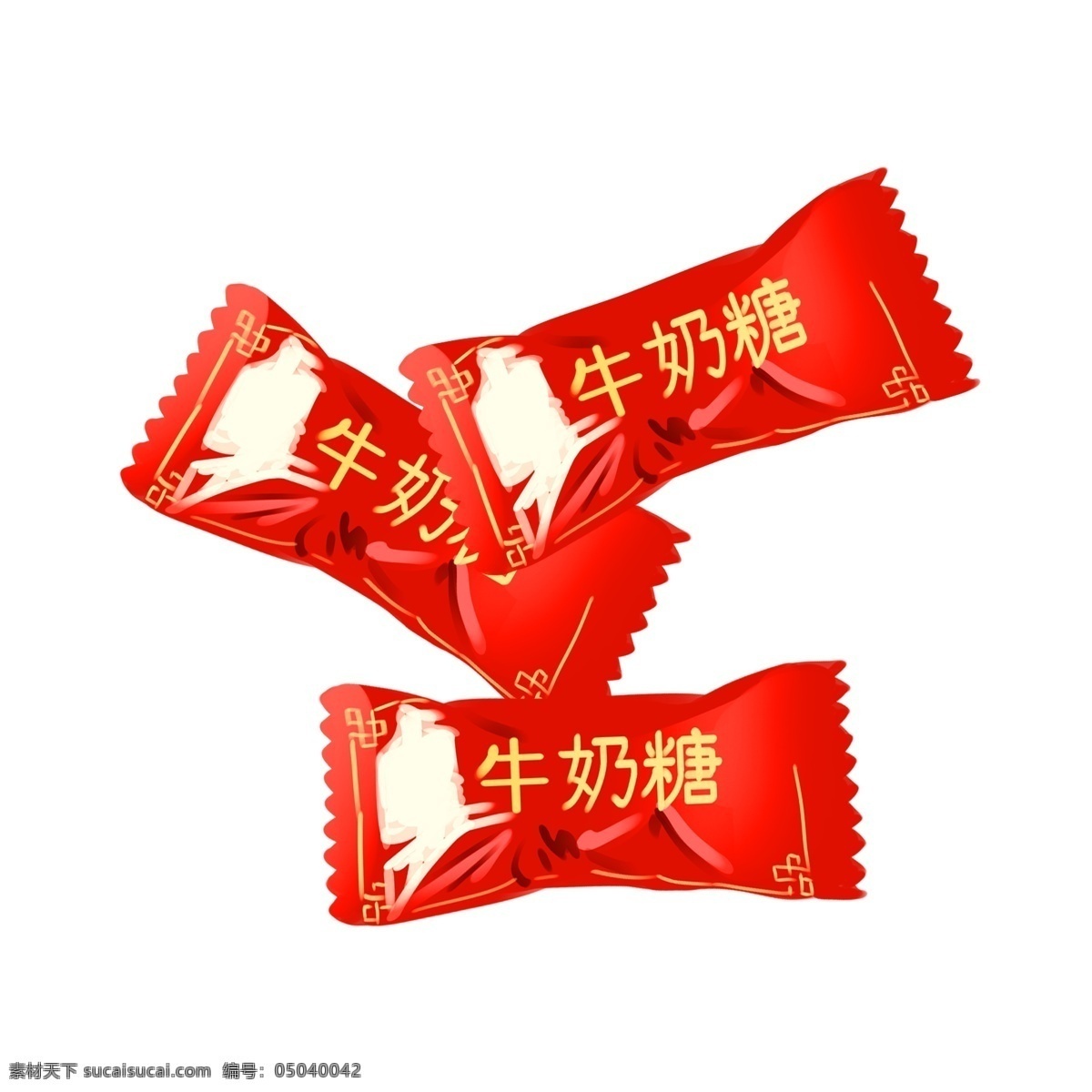 红色 牛奶 糖 手绘 插画 红色的糖果 红色牛奶糖 美味的牛奶糖 甜品插画 食物插画 牛奶糖插画 糖果插画