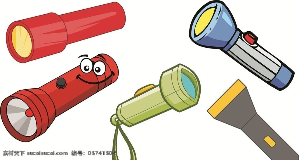 卡通手电筒 手电筒 电筒 生活百科 卡通设计 手电筒素材 生活用品