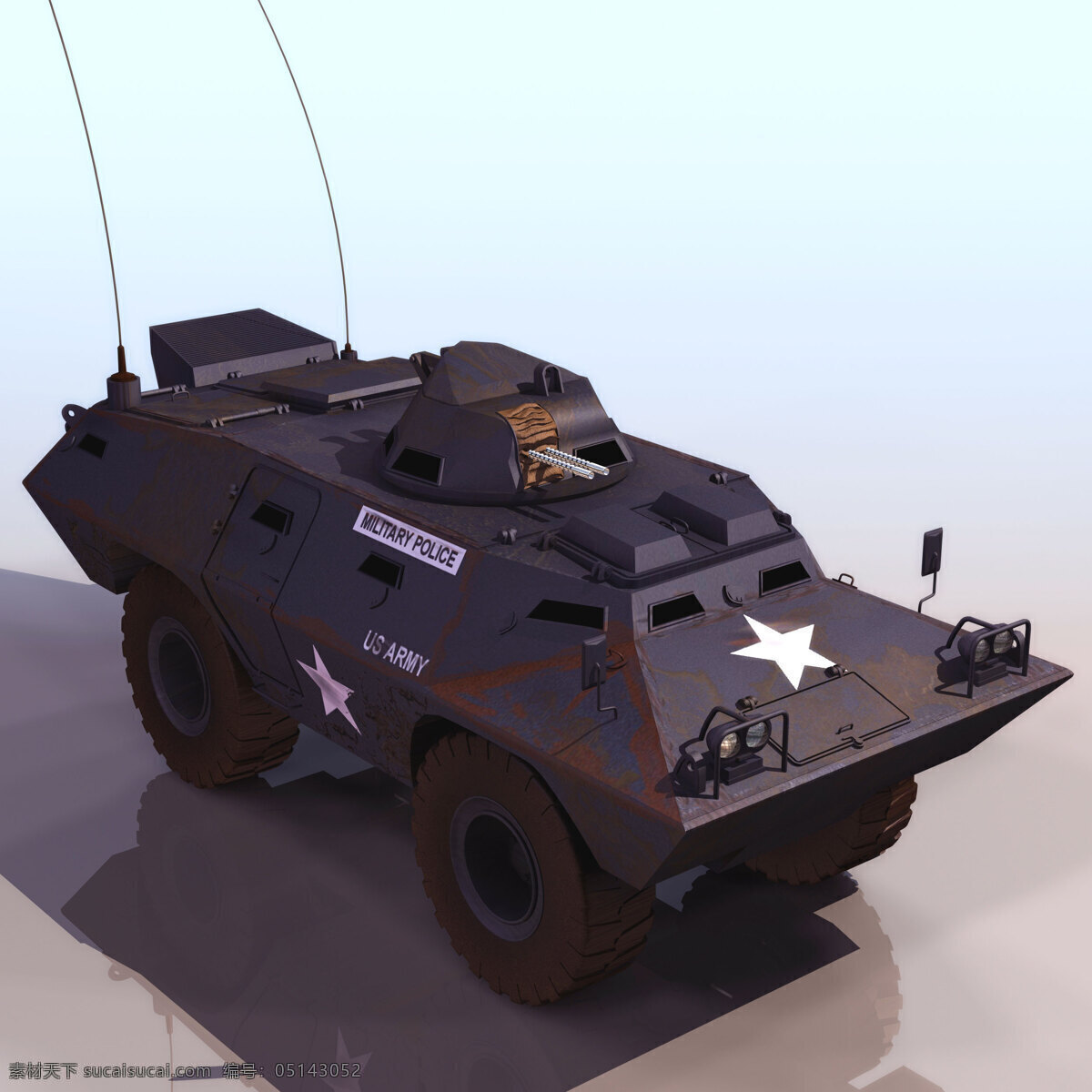黑色 四轮驱动 装甲车 模型 3d模型 max 越野车 3d模型素材 其他3d模型