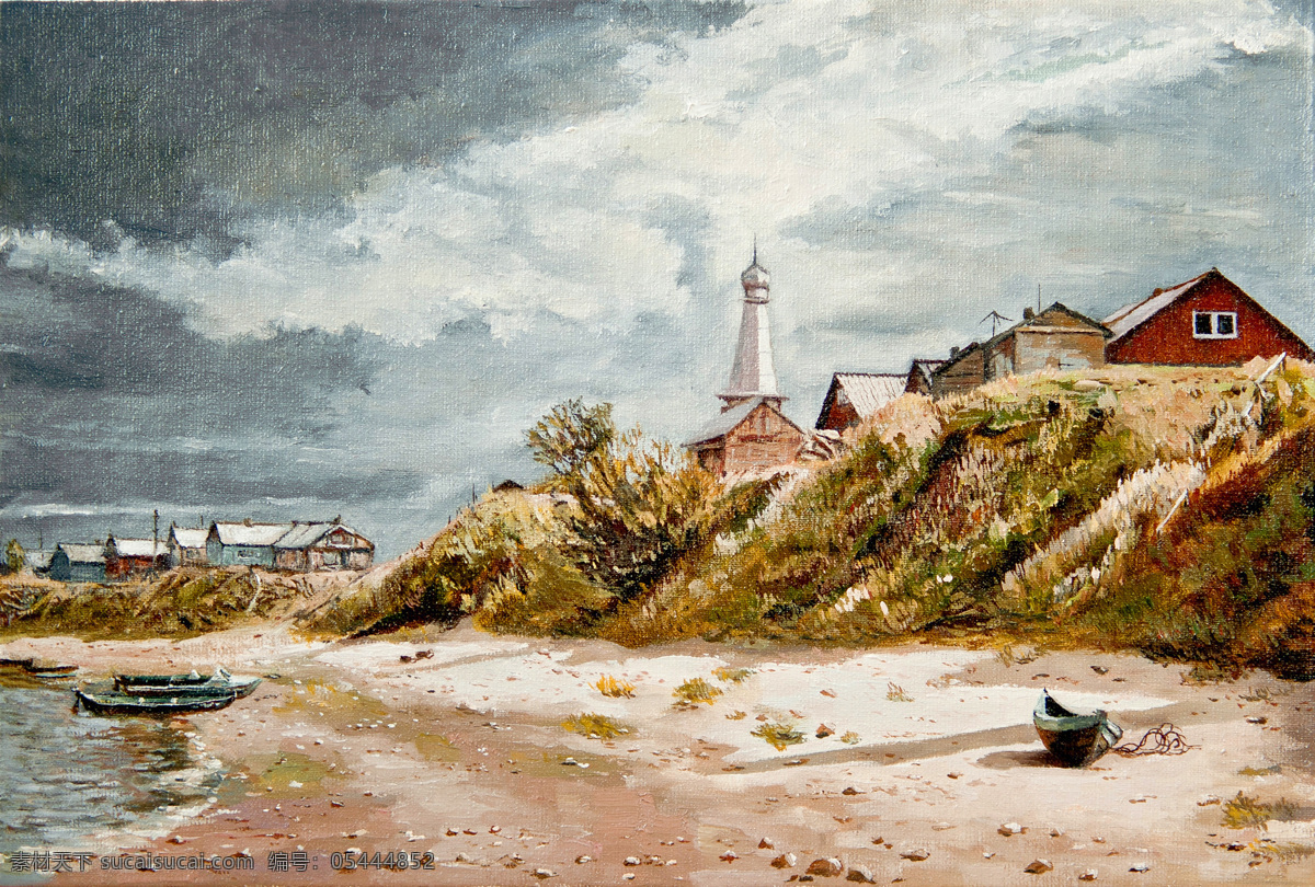 村落 村庄 风景 风景画 挂画 海岸 海边 海水 油画 设计素材 模板下载 海边村庄 油画风景 绘画 艺术 油画艺术 沙滩 海滩 西方油画 景色 欧美油画 油画作品 绘画书法 文化艺术 家居装饰素材 山水风景画