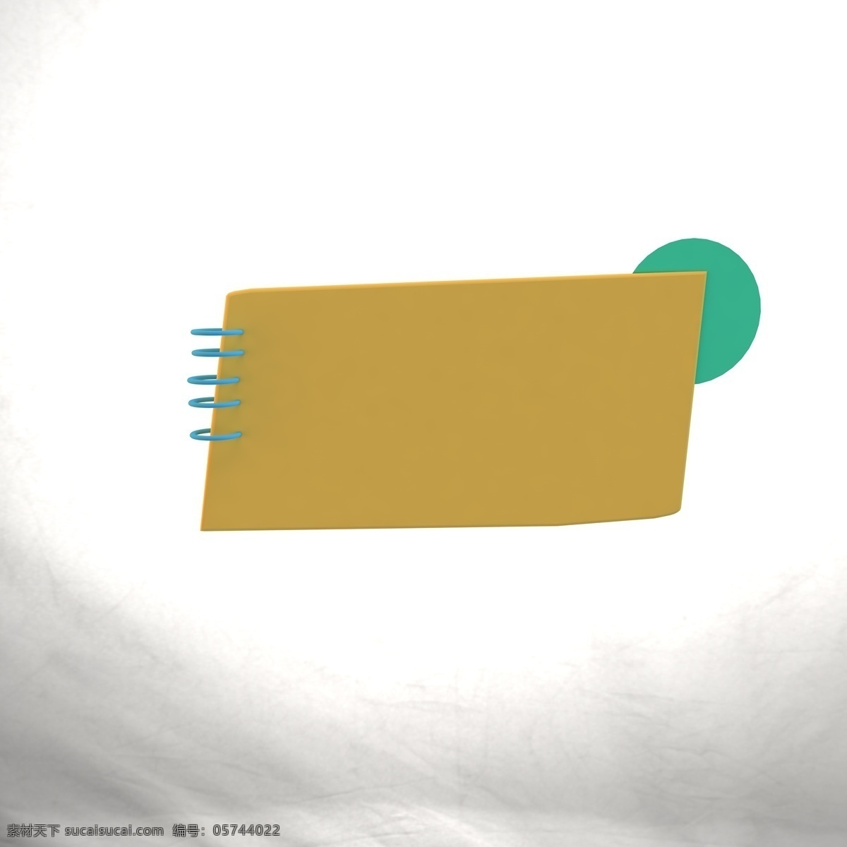 立体 平板 便签 装饰 c4d 插图 环形 立体装饰便签 黄色 板子 黄色装饰 立体板子装饰 创意便签