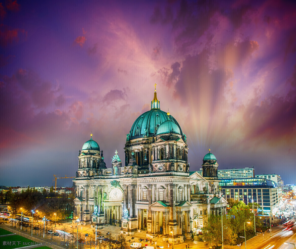 柏林大教堂 德国 柏林 大教堂 夜景 城市夜景 欧洲城市