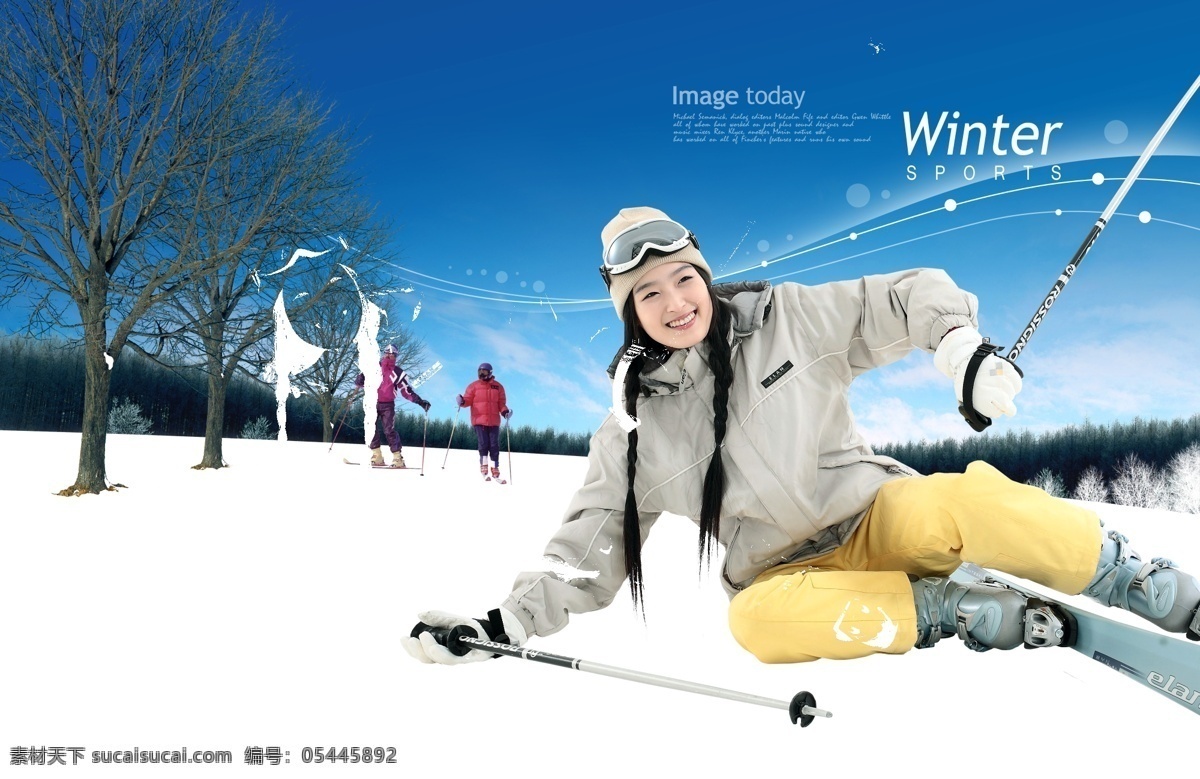 滑雪运动 人物插图 分层素材 格式 psd格式 设计素材 时尚人物 分层插画 psd源文件 白色