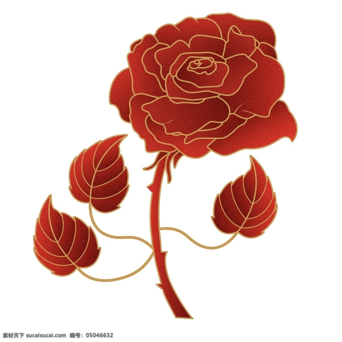 情人节 玫瑰花 金边 告白 红色 浪漫 立体 精致 颗粒 风 免 扣 情人 爱人 表白 深红 颗粒风 免扣