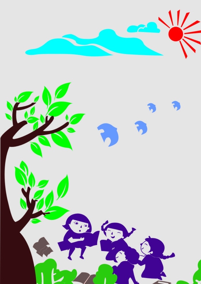 校园文化墙 学校 文化墙 矢量 读书 学习