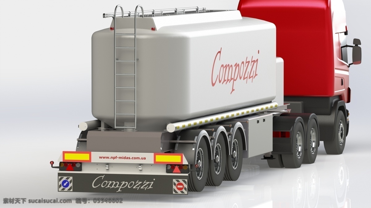 半挂 车箱 斗 粘性 液体 compozzi 坦克 半挂车 拖车 3d模型素材 建筑模型