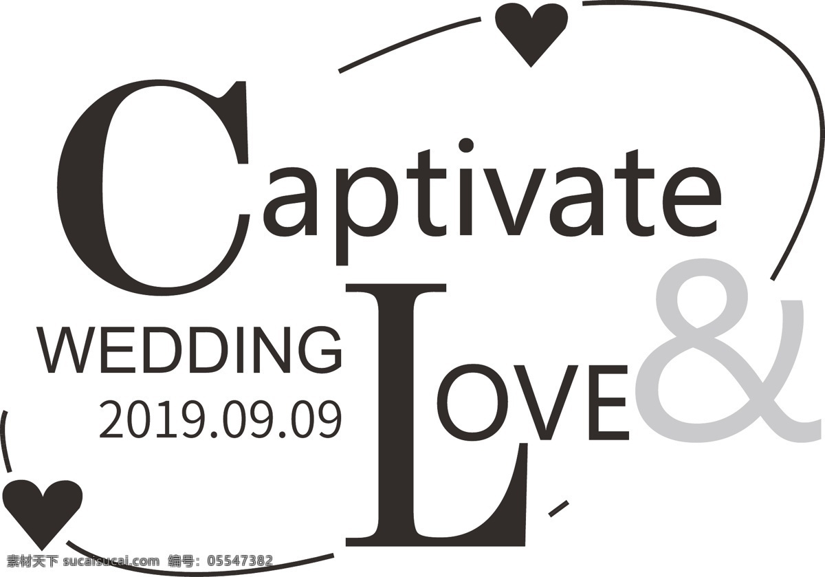 婚礼logo campl 标志 cl标志 椭圆标志 字母设计 矢量文件