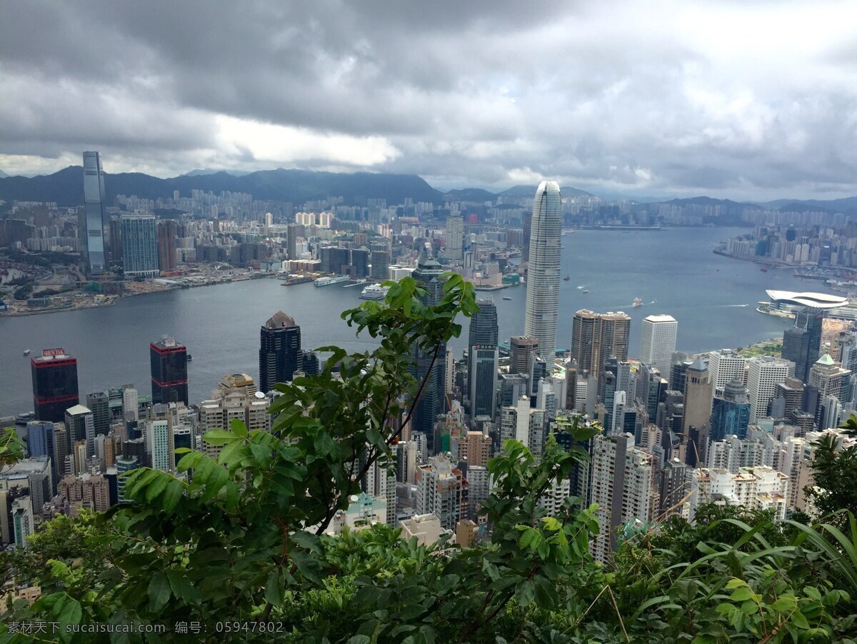 维港 太平山 海景 山景 维多利亚港 旅游摄影 国外旅游