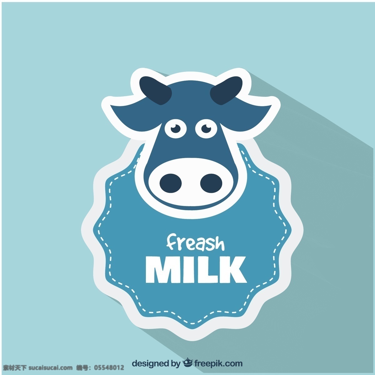 鲜牛奶 标识 标签 徽章 健康 农场 牛奶 奶牛 饮料 自然 新鲜 自然的标志 青色 天蓝色