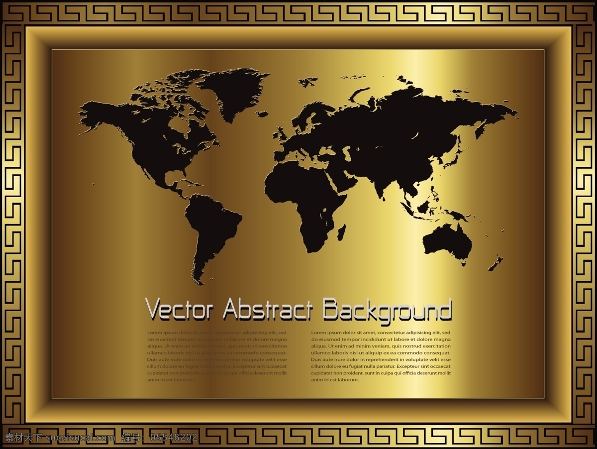 金色地图 金色 世界 地图 金属 框 黑色