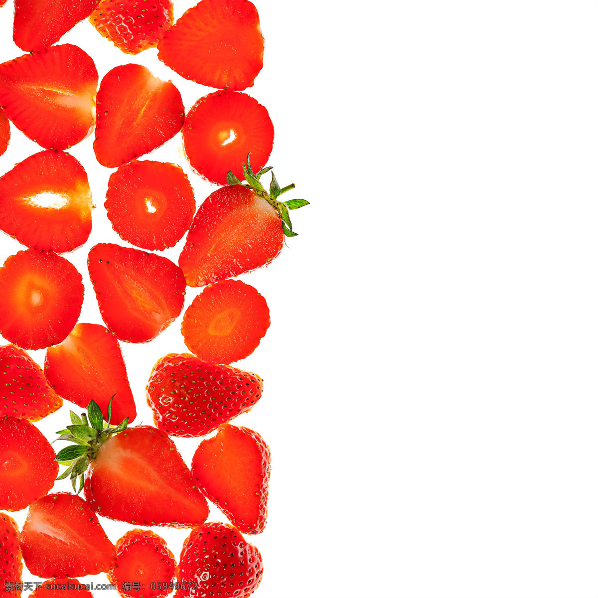 草莓果肉摄影 草莓果肉 草莓 新鲜草莓 草莓摄影 新鲜水果 水果蔬菜 餐饮美食 白色