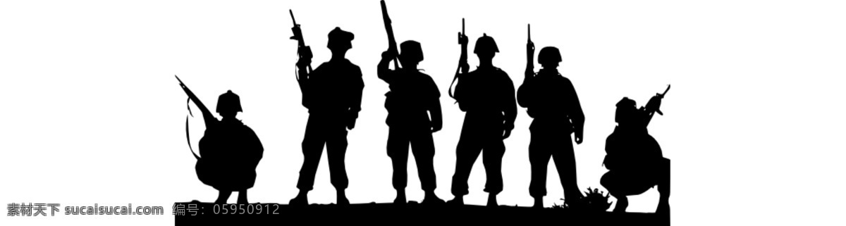 排 枪 战士 剪影 免 抠 透明 战士剪影图片 战士剪影元素 军事元素图形 海报 军事 元素 广告 图